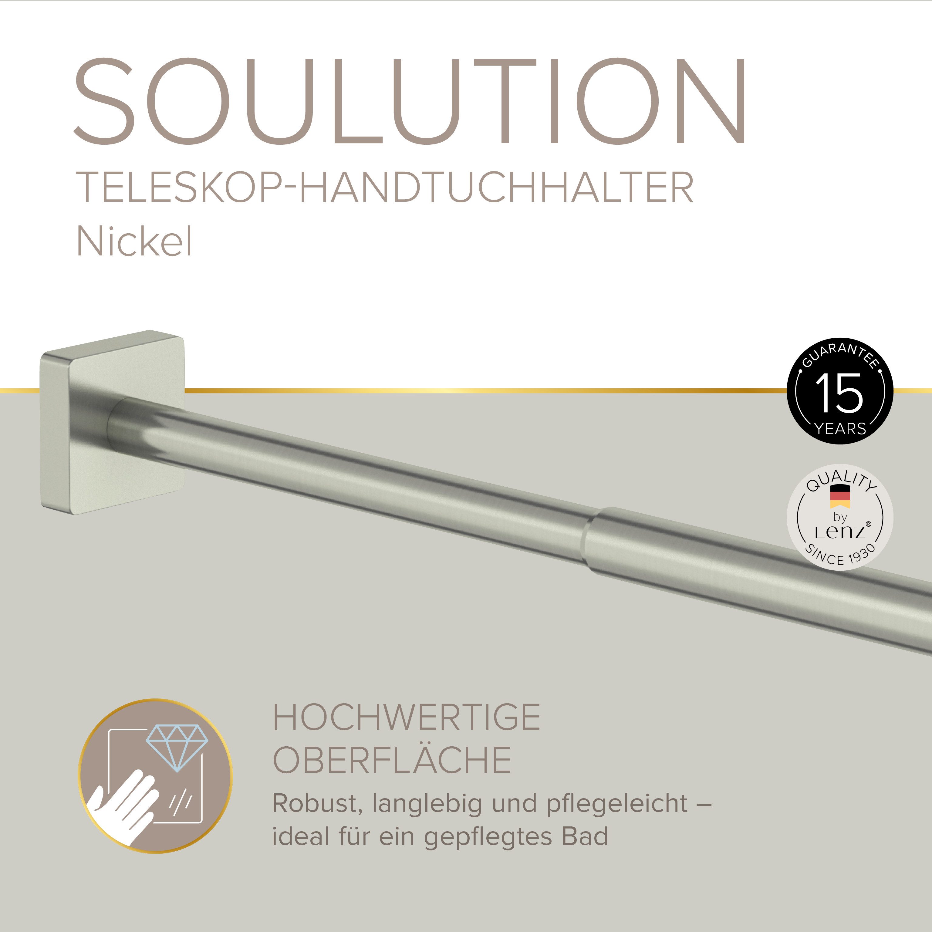 Lenz Handtuchhalter SOULUTION, variable Teleskopstange