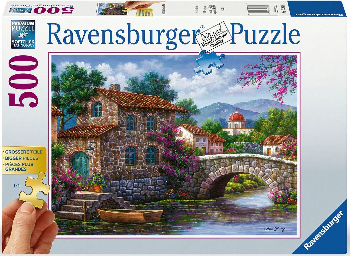 Ravensburger Puzzle Die Brücke über dem Fluss, 500 Puzzleteile, Made in Germany; FSC® - schützt Wald - weltweit