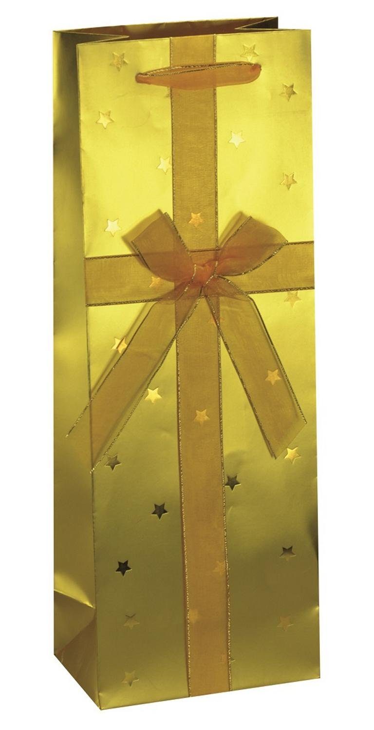 TSI Schreibwaren Aufbewahrungsbox 4 Flaschen Geschenktaschen "Weihnachten" / Geschenktüten / Maße: 36x12