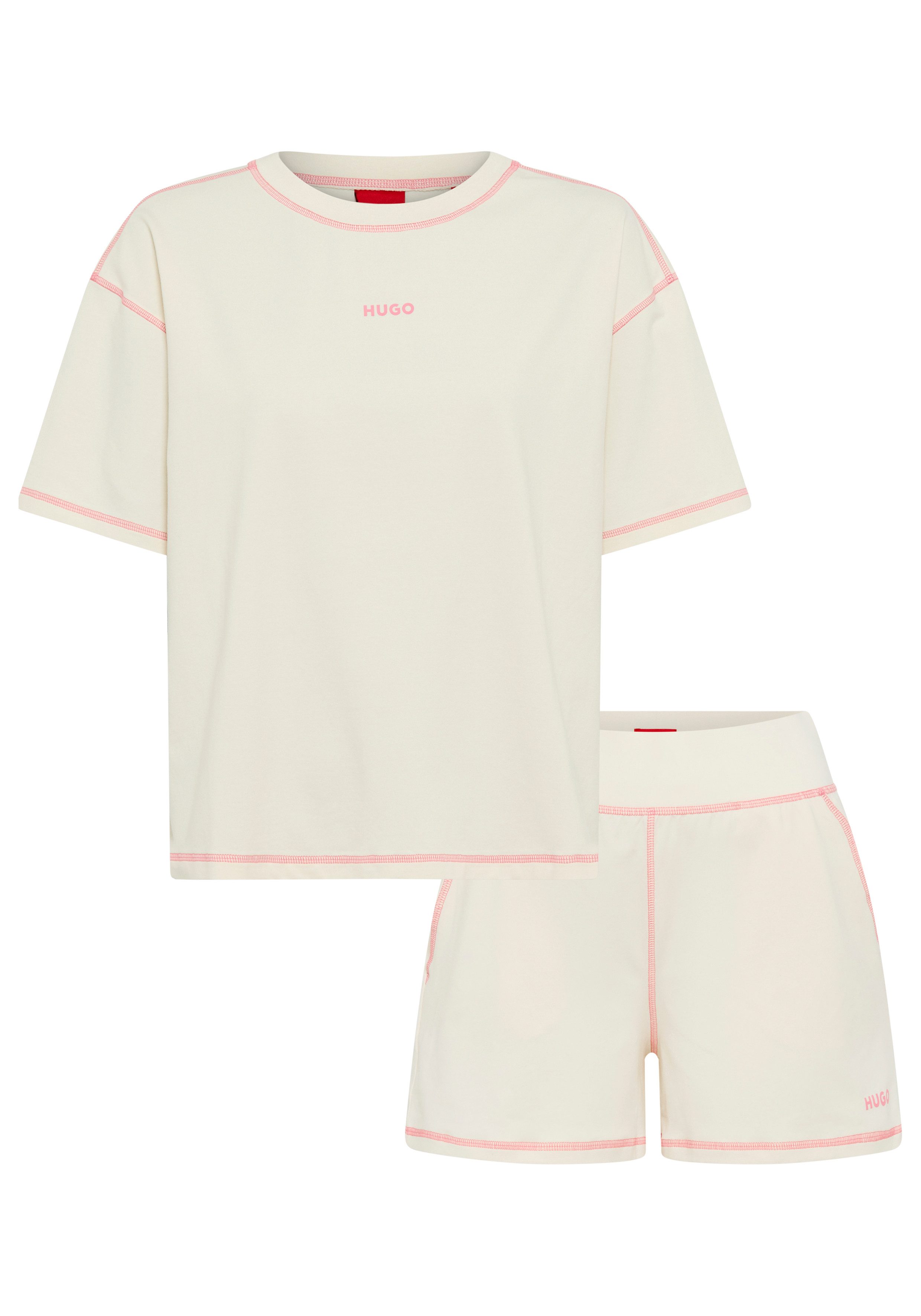 HUGO Shorty NITE_SET kontrastfarbene Nähte, relaxed günstig online kaufen