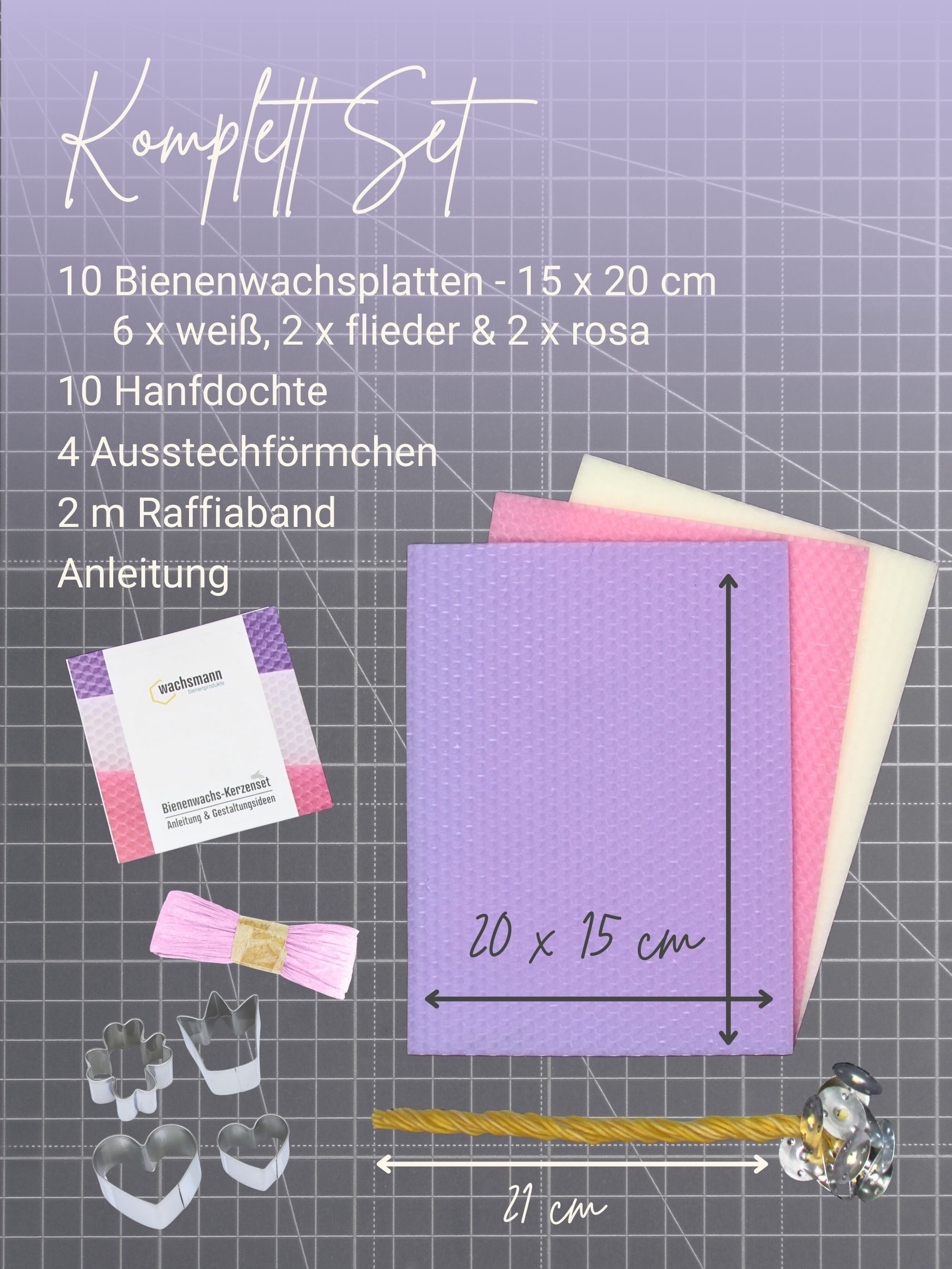 Wachsmann Bienenprodukte Bienenwachskerze selber machen (Kerzenset, Bienenw günstig online kaufen