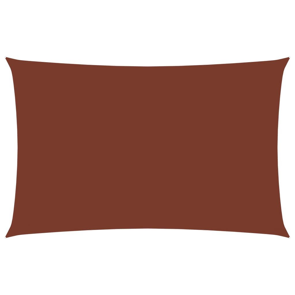 Sonnensegel 5 x 8 m Sonnensegel Oxford-Gewebe Rechteckig 5x8 m Terrakottarot Besch