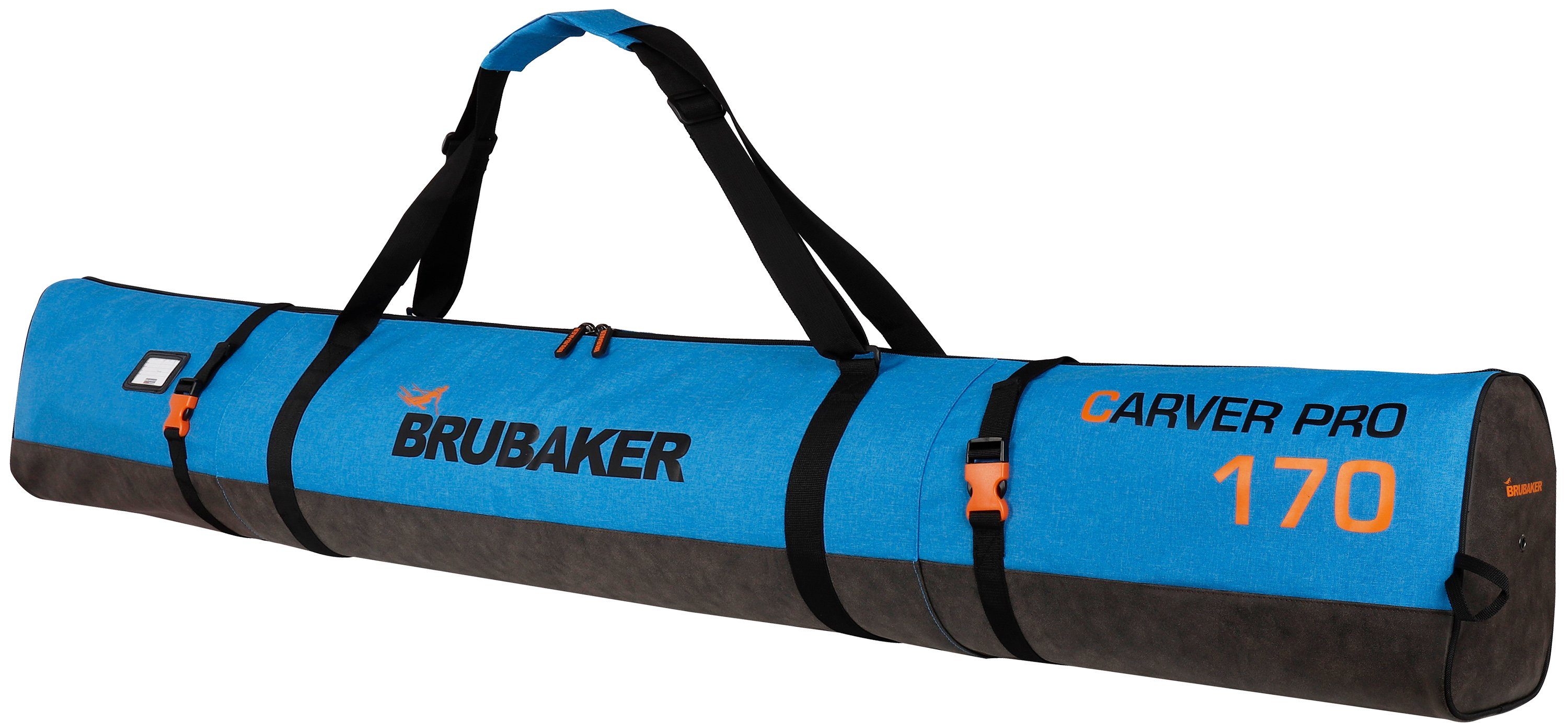 BRUBAKER Sporttasche Carver Pro Performance Skitasche (1-tlg., reißfest und schnittfest), gepolsterter Skisack mit Zipperverschluss, Skibag für Skier und Skistöcke, Ski Tasche