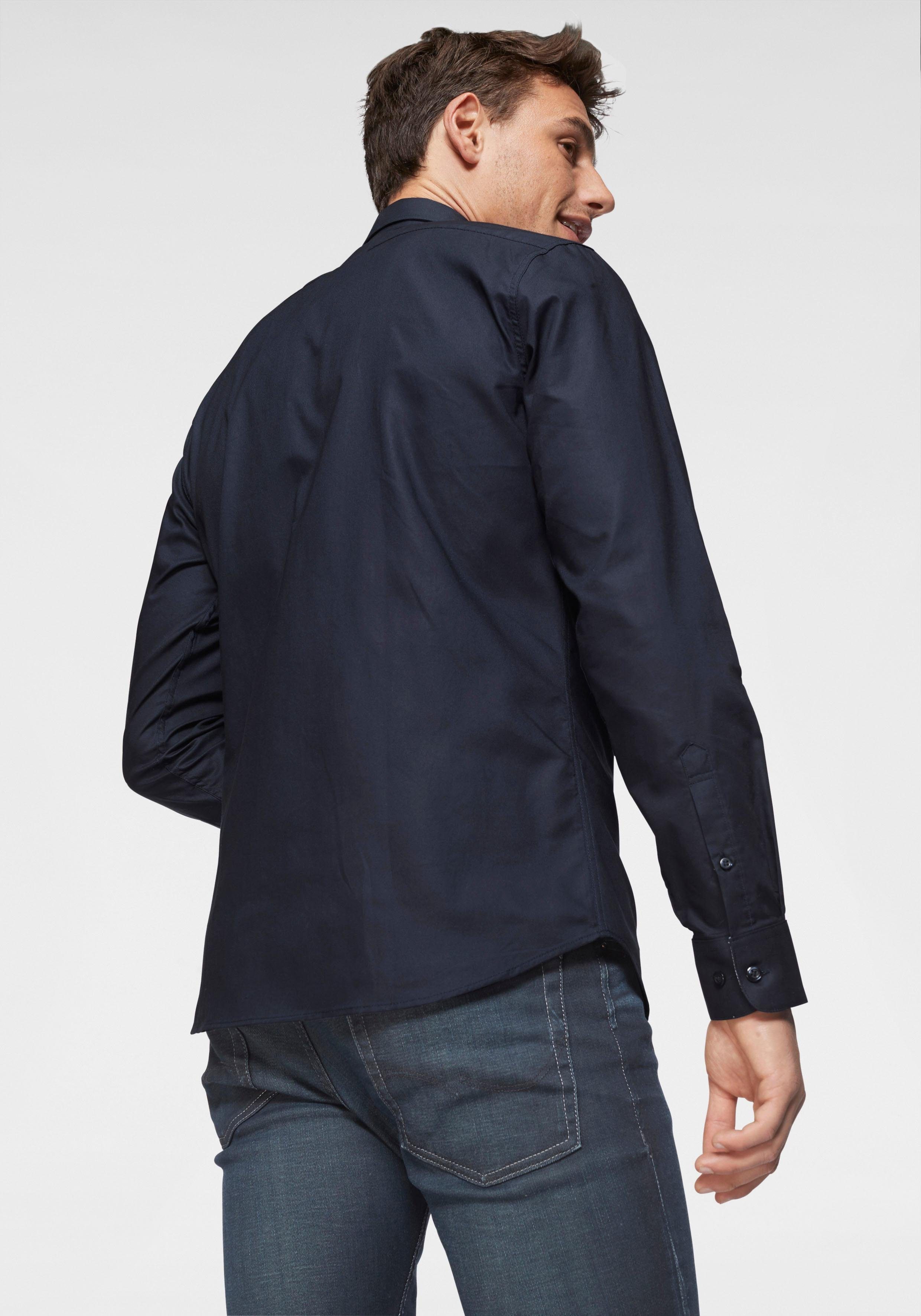 SELECTED HOMME Langarmhemd SLHSLIMNEW-MARK navy