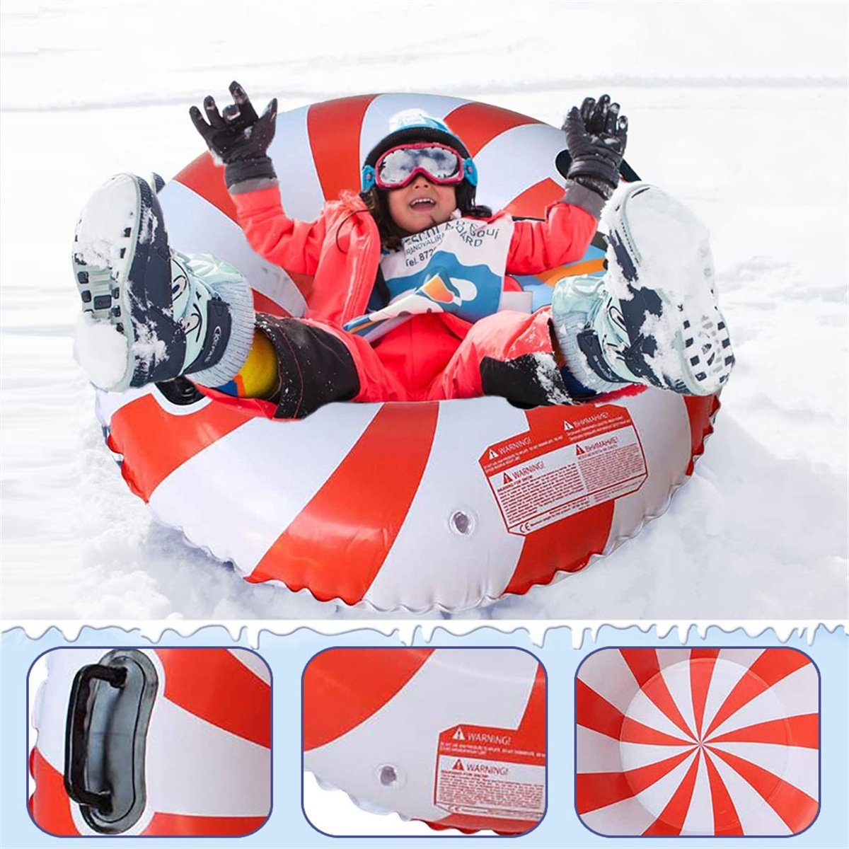 carefully selected Ski Aufblasbarer PVC-Skiring mit Griff, geeignet für den Außenbereich