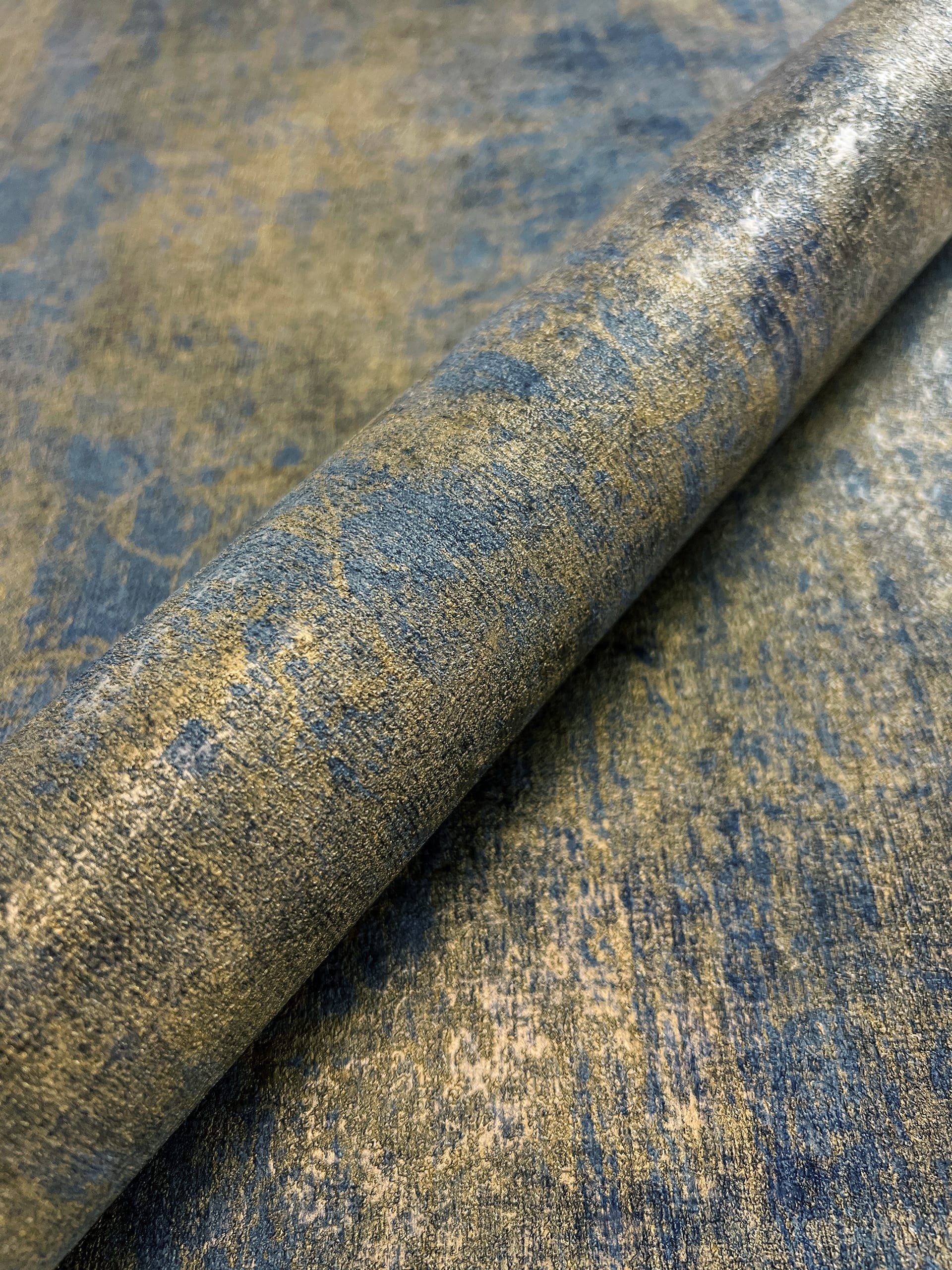 Newroom Vliestapete, Blau Tapete Modern Beton günstig online kaufen