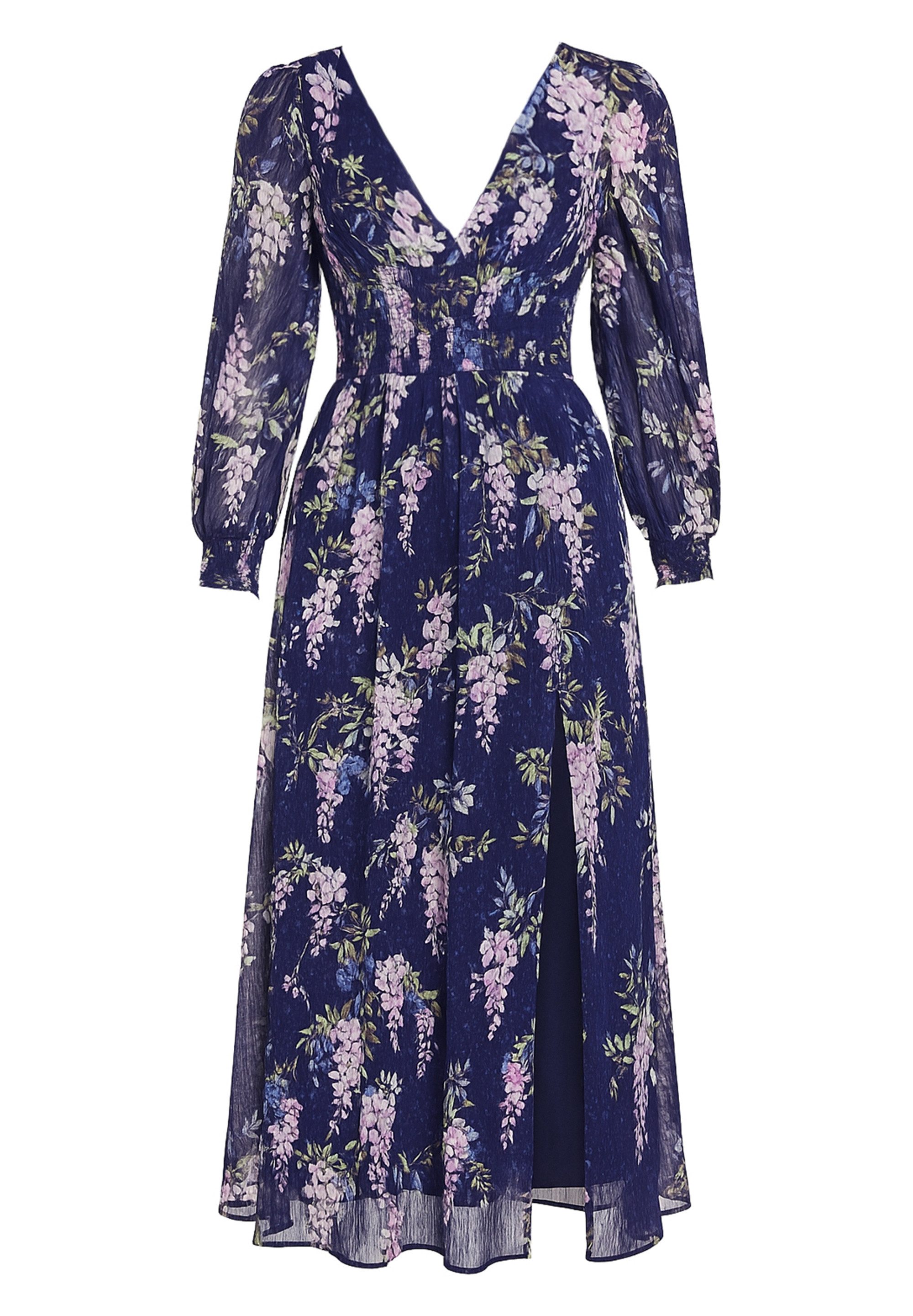 Goddiva Midikleid Printed Lurex Chiffon Long günstig online kaufen