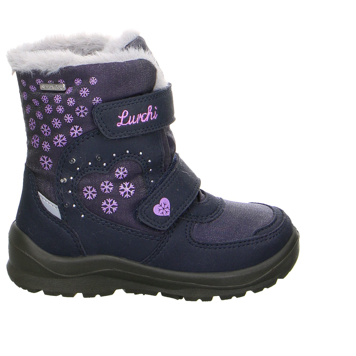 Lurchi Lurchi Velour Klettstiefel Winter Mädchen blau Winterstiefelette