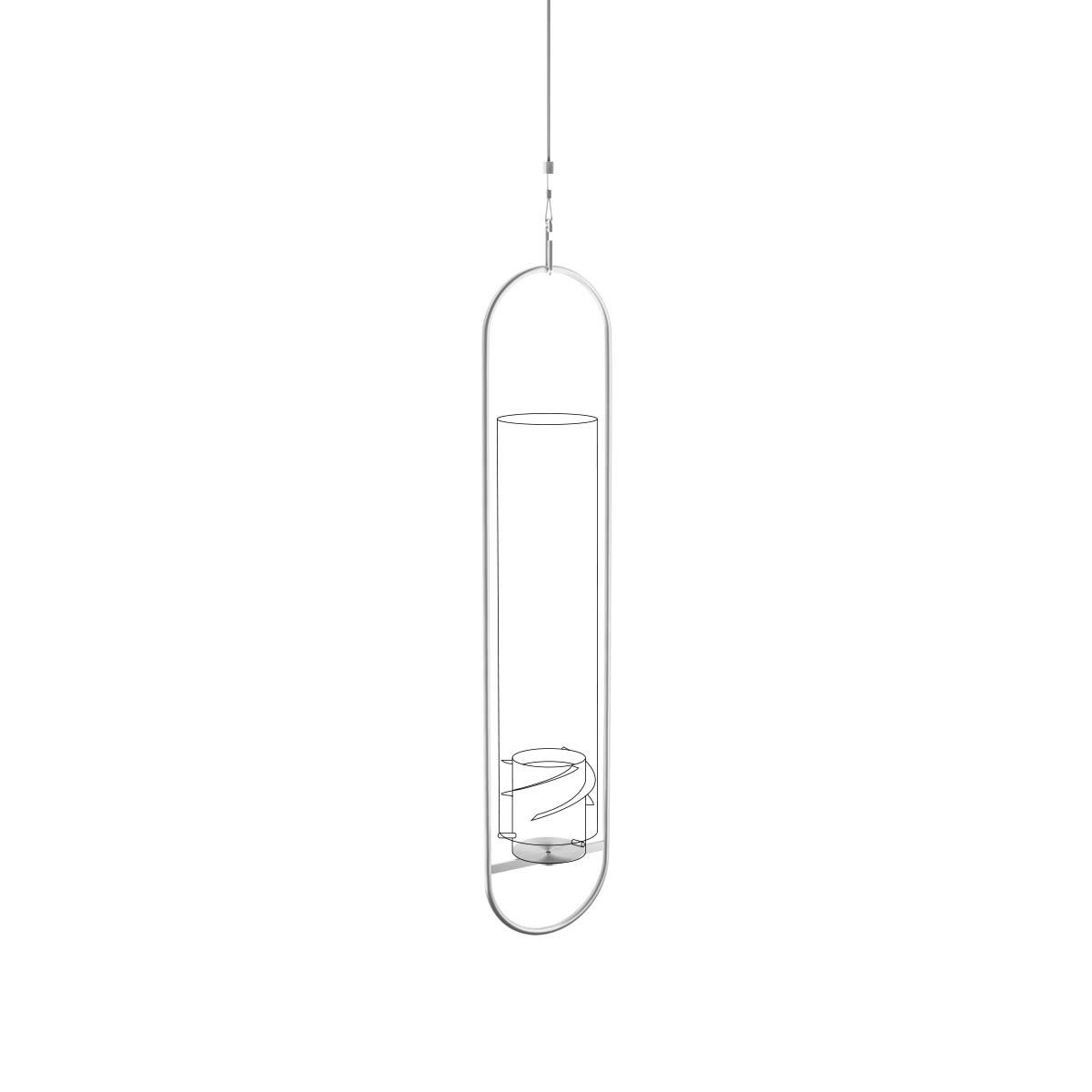 höfats Tischfeuer Hängesystem (Zubehör für SPIN Tischfeuer, Bioethanolkamin, Tischkamin, Hängelösung aus Edelstahl), für Indoor und Outdoor