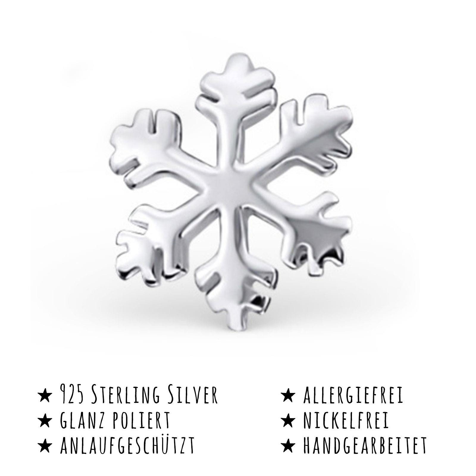 Monkimau Ohrring-Set Schneeflocken Ohrringe aus 925 Silber, Hypoallergen