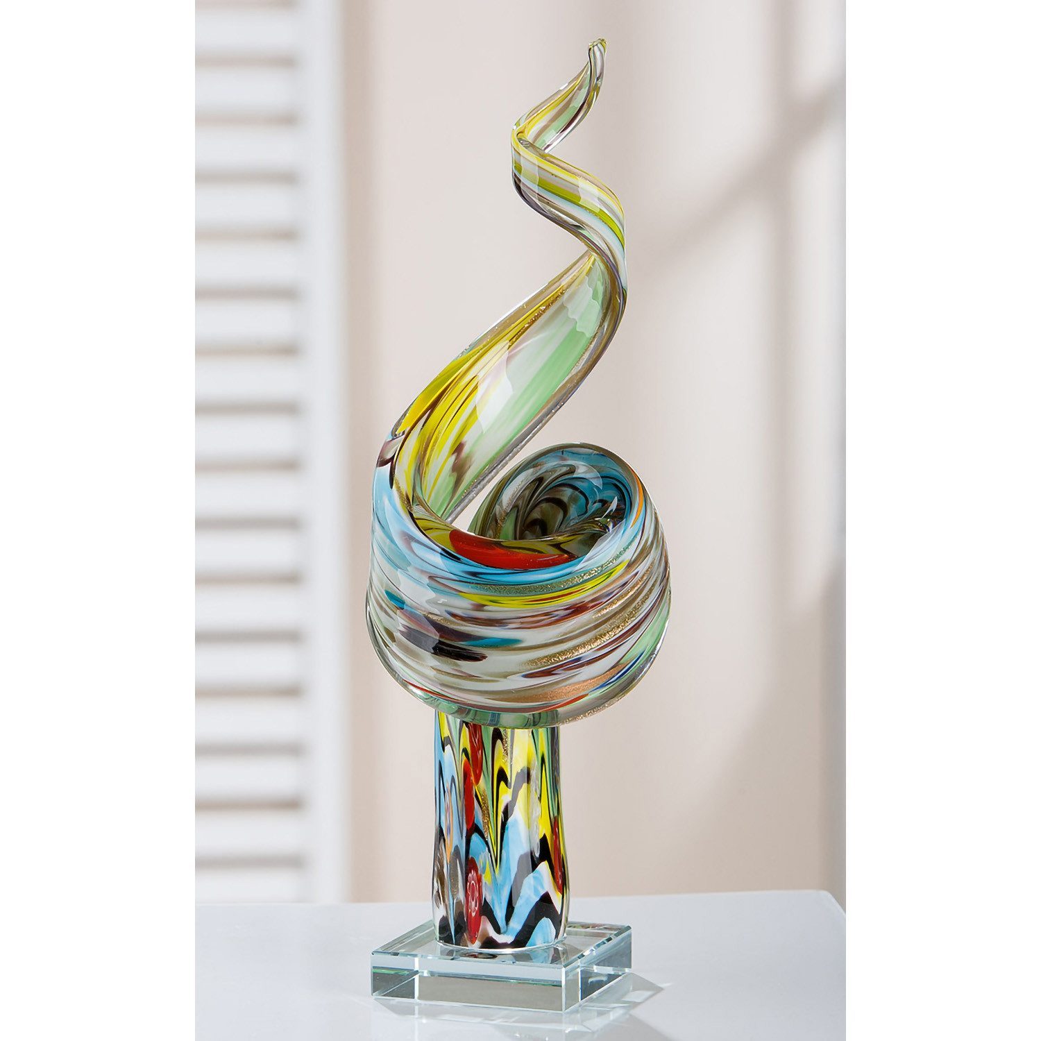 GILDE Skulptur TWISTER Skulptur - mehrfarbig - Glas - Höhe 35cm x Breite 12 günstig online kaufen