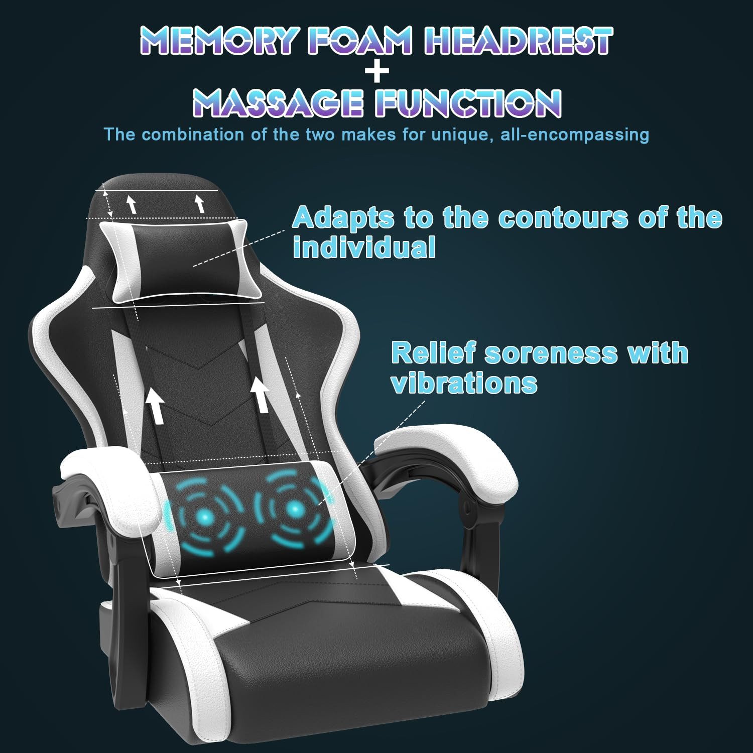 GUNJI Gaming-Stuhl Gaming Chair Ergonomisch höhenverstellbar günstig online kaufen
