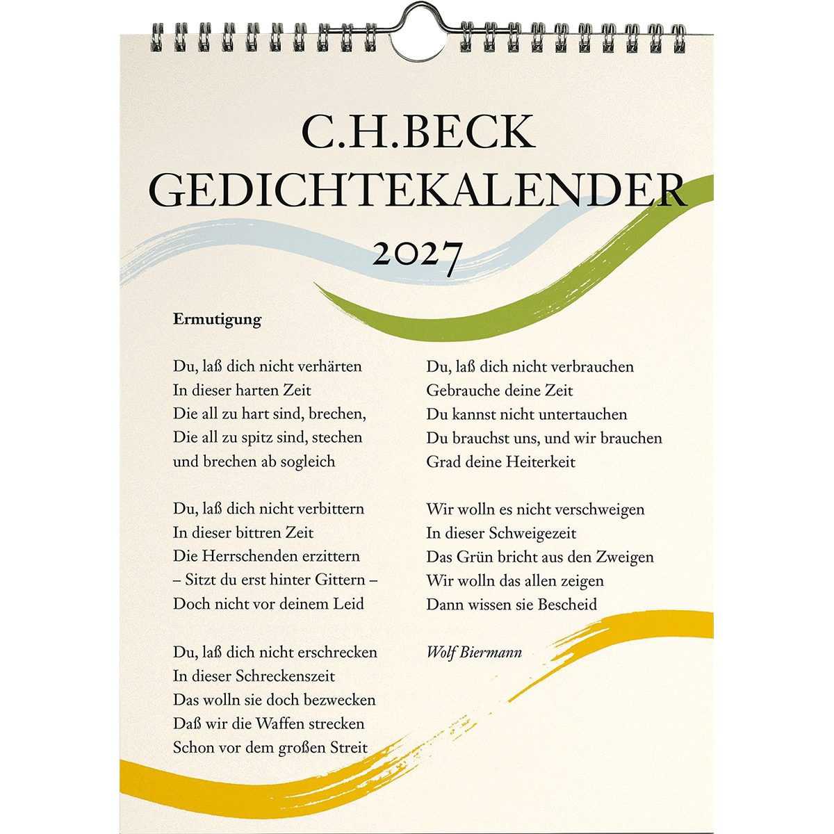 Wandkalender C.H. Beck Gedichtekalender: Kleiner Bruder 2027 (43. Jahrgang)