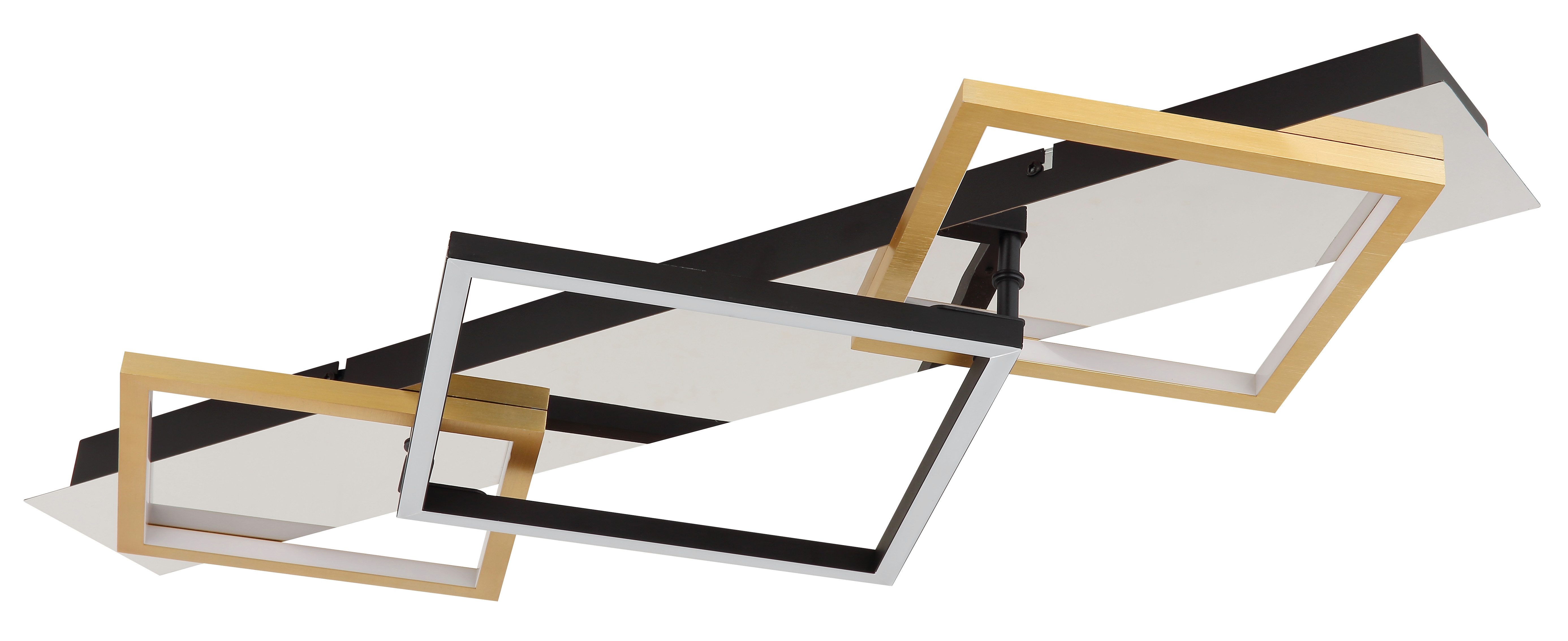 GLOBO LIGHTING LED Deckenleuchte LESINA, LED fest integriert, Warmweiß, Deckenlampe/Metall/goldfarben/3000K/Schlafzimmer/Wohnzimmer