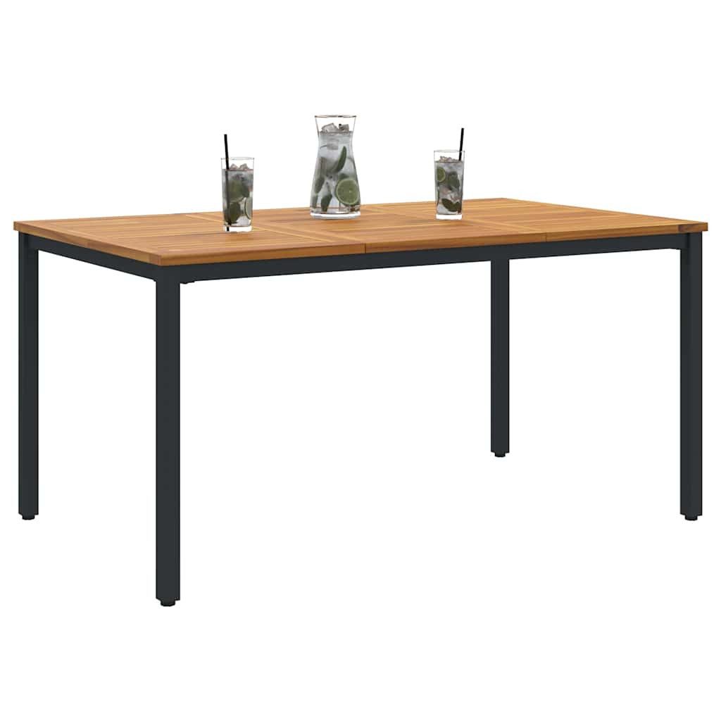 vidaXL Gartentisch Gartentische Natur und Schwarz günstig online kaufen