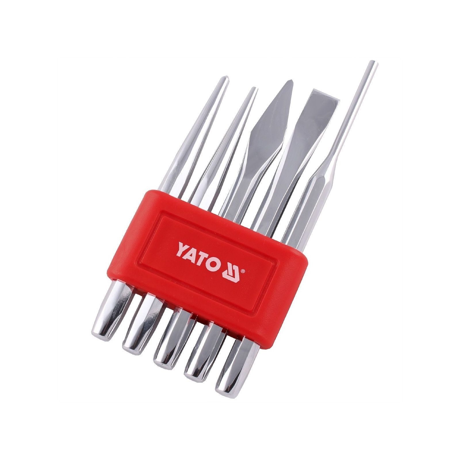 Yato Meißel-Set Trennmeissel und Durchtreiber Satz 5 Teilig YT-4695, (5-tlg. Set)
