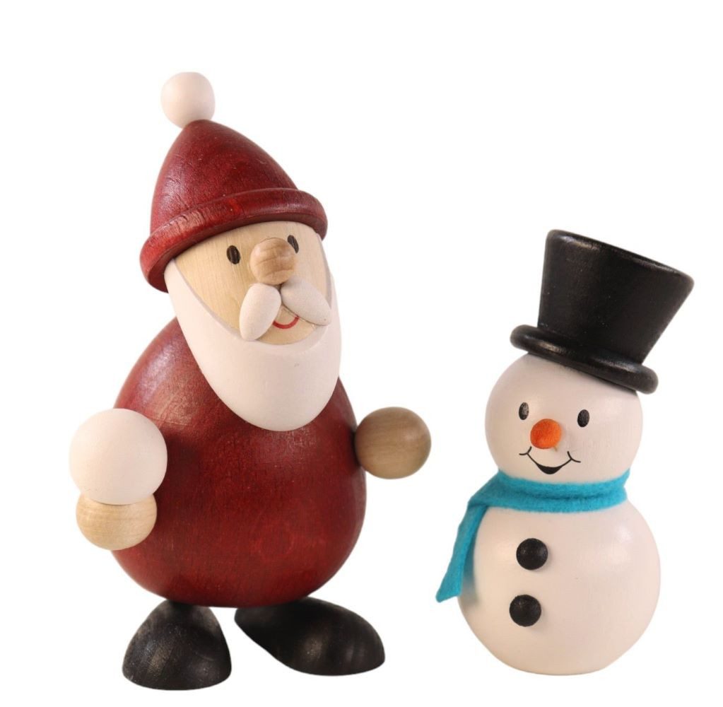 Ullrich Kunsthandwerk Weihnachtsmann Ullrich Geschenkbox Weihnachsmann mit Schneemann