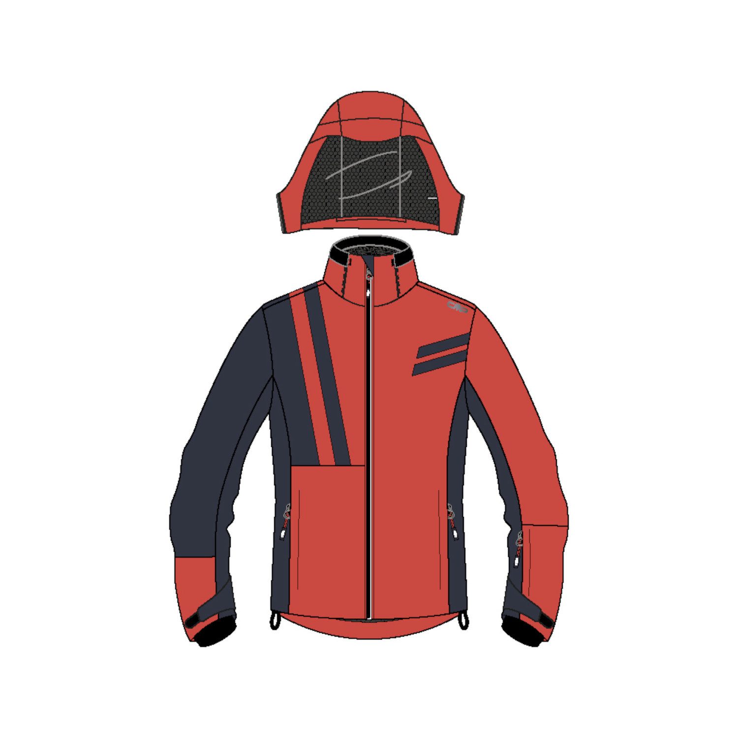 Skijacke CMP Herren Skijacke MAN JACKET ZIP HOOD 33W0757