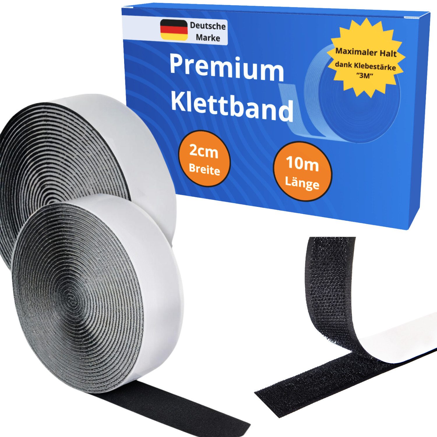 Smart-Planet Klettband Klettband 10m x 2cm Power-Haftung Doppelseitig Selbs günstig online kaufen