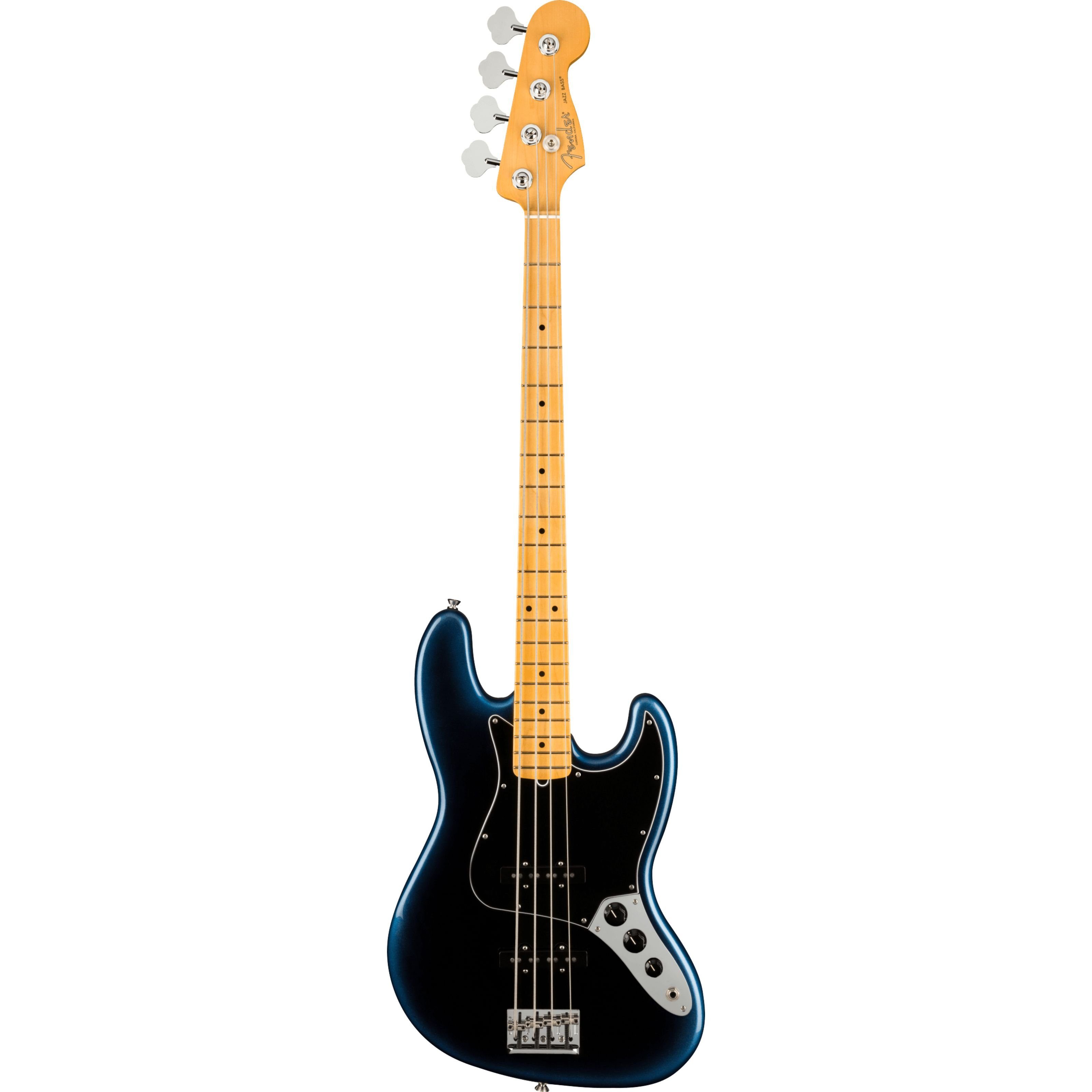 Fender E-Bass, E-Bässe, 4-Saiter E-Bässe, American Professional II Jazz Bass MN Dark Night - E-Bass