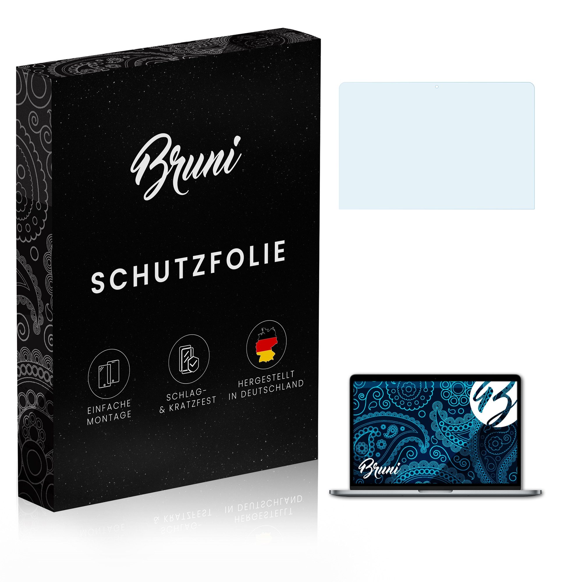 Bruni Schutzfolie für Apple MacBook Pro 2017 13 inch, (2 Folien), praktisch unsichtbar