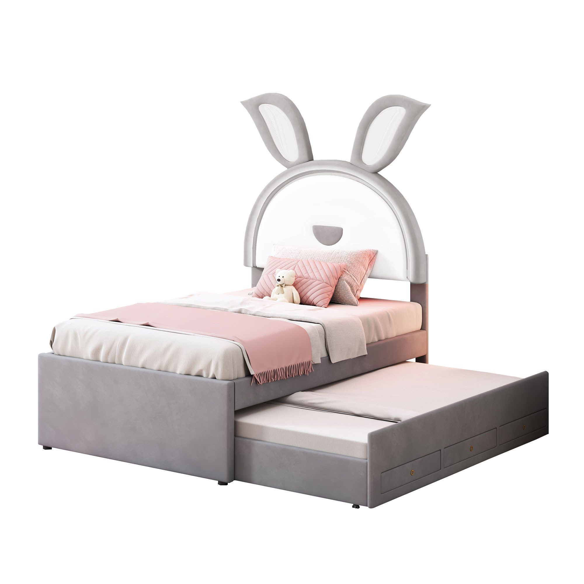 Flieks Polsterbett, LED Kinderbett 90x200cm mit günstig online kaufen