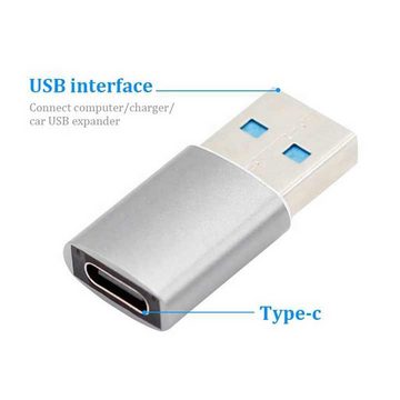 Olotos 3 Stück USB A auf USB C Adapter Datenübertragung Stecker Konverter OTG USB-Adapter, für Handy iPhone Samsung MacBook USB-Typ-C-Geräte