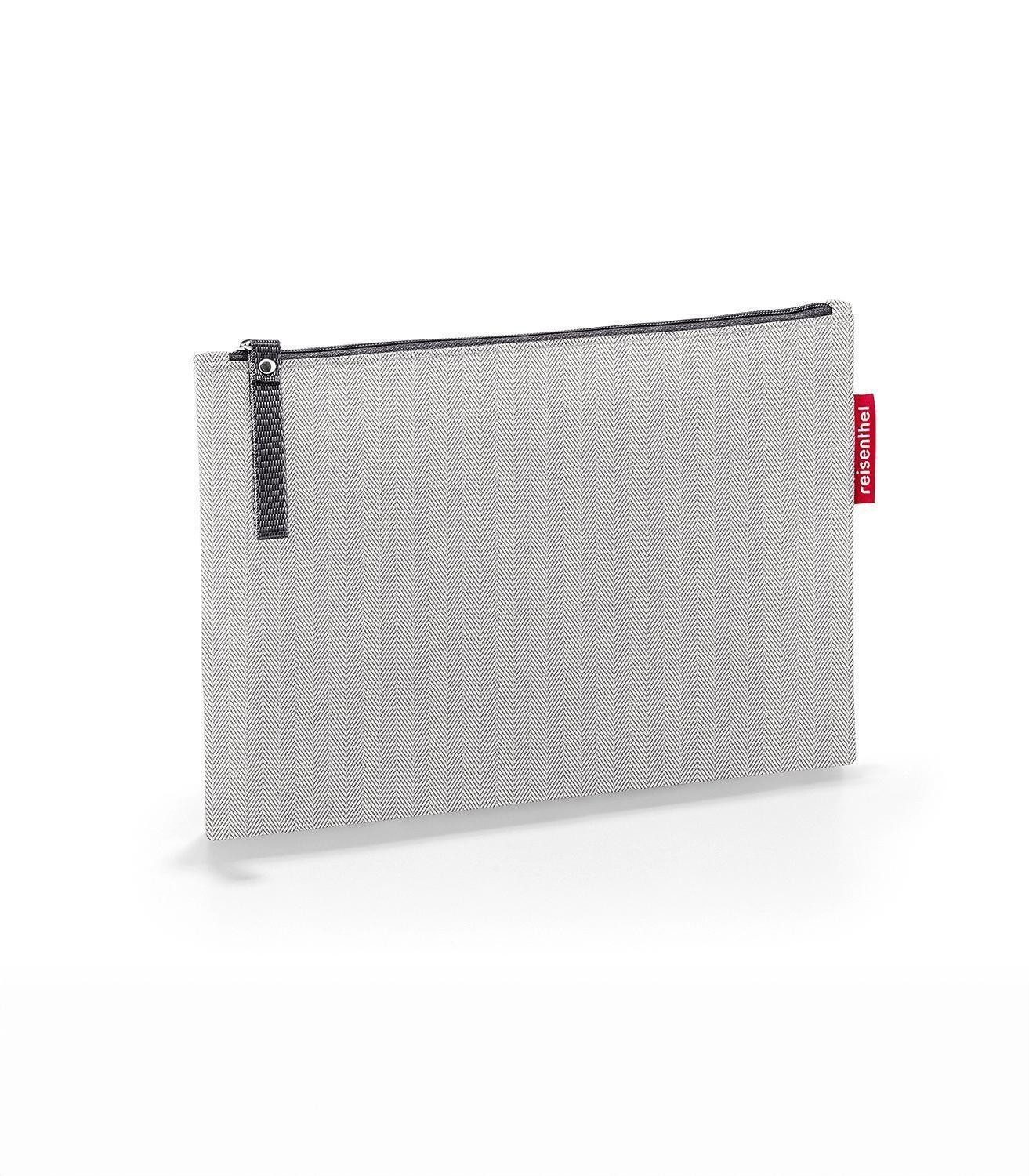 REISENTHEL® Kulturbeutel CASE HERRINGBONE GREY, Grau, Polyester, Wasserabweisend, 24 x 17 cm
