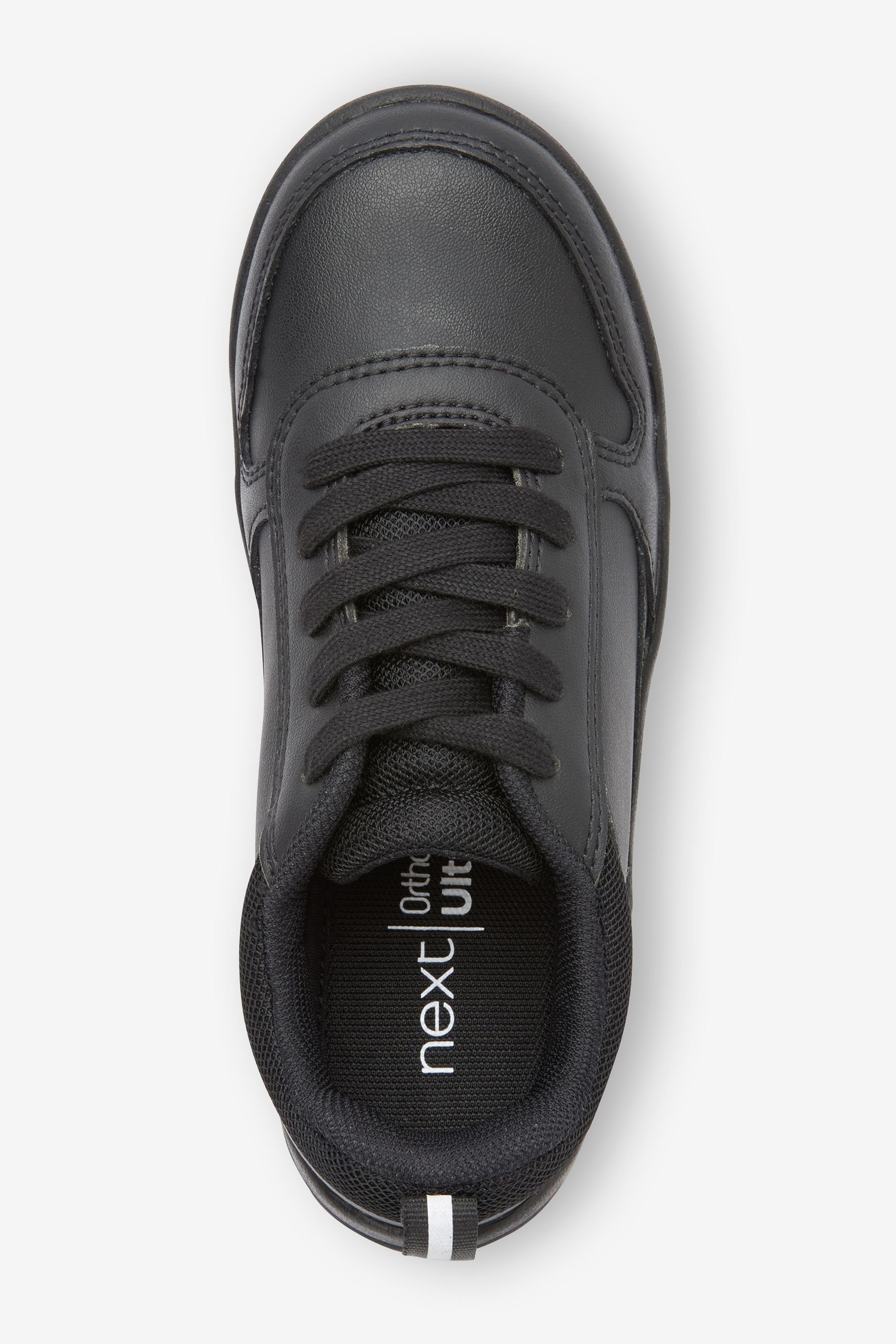 – Black aus Leder Next Extraweit Lace-Up Schulturnschuhe (1-tlg) Sneaker