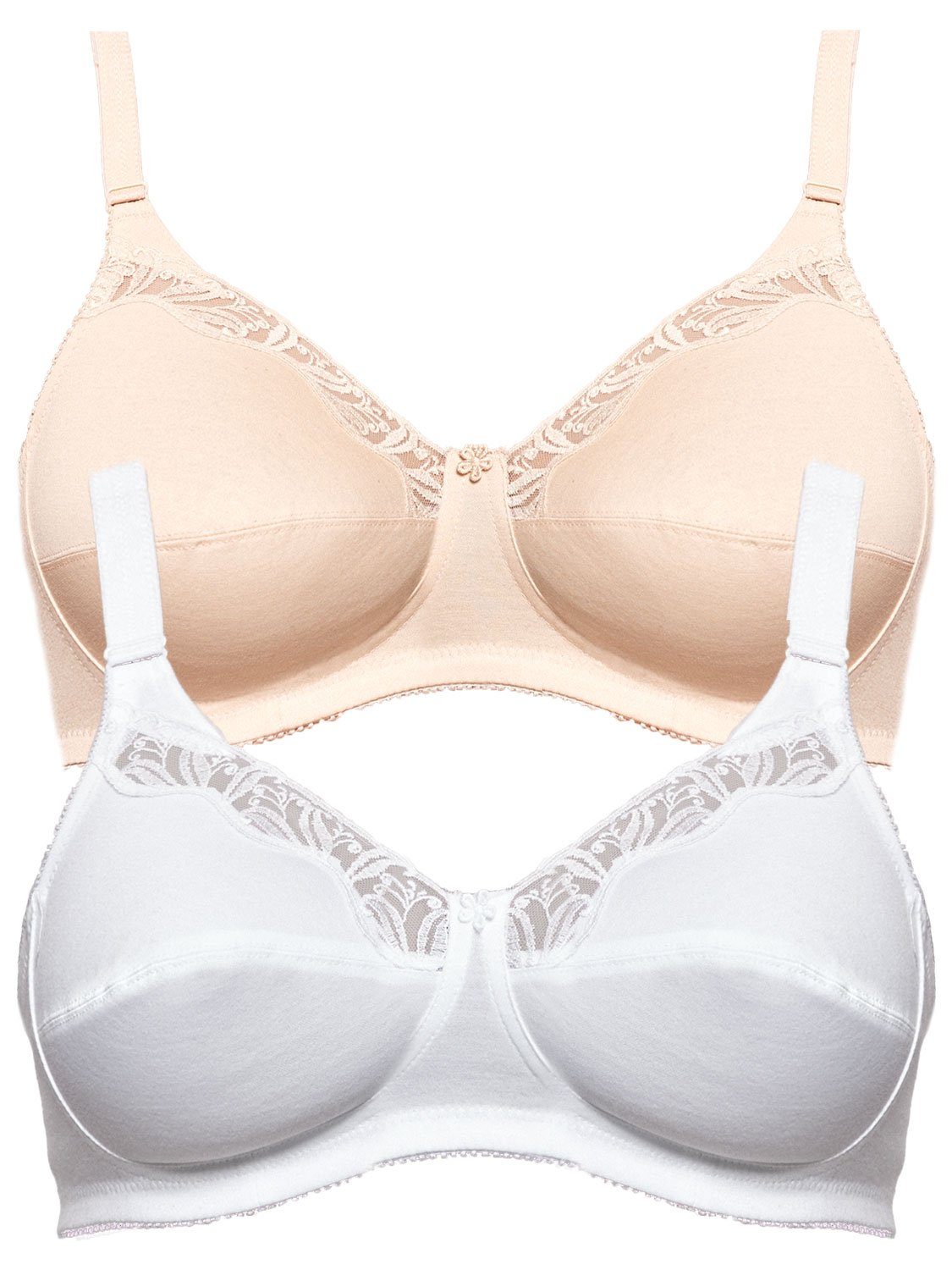 Set: Bügelloser BH 2er Pack BH ohne Bügel Cotton