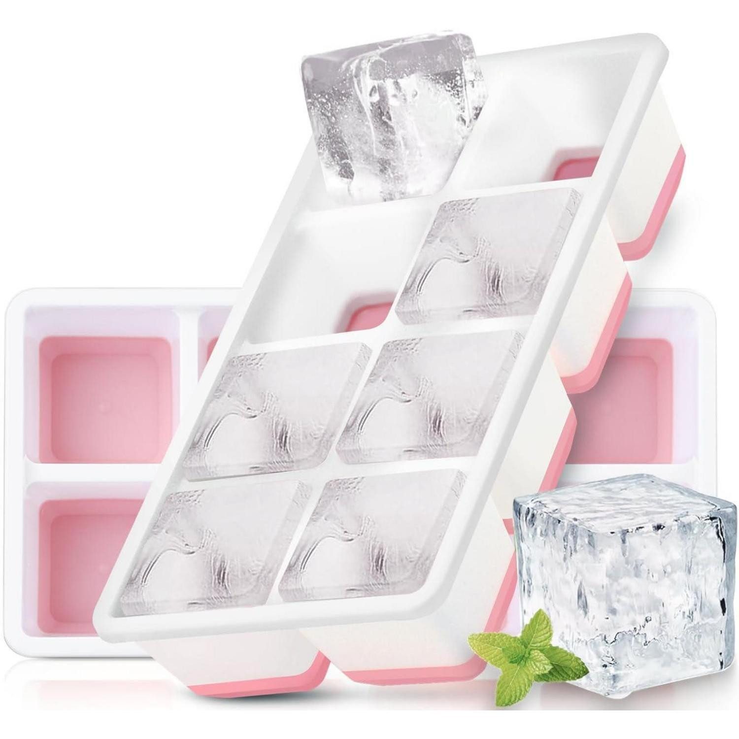 LuxusKollektion Eiswürfelform Eiswürfelform Silikon BPA Cocktails Whisky Bier 2 Rosa