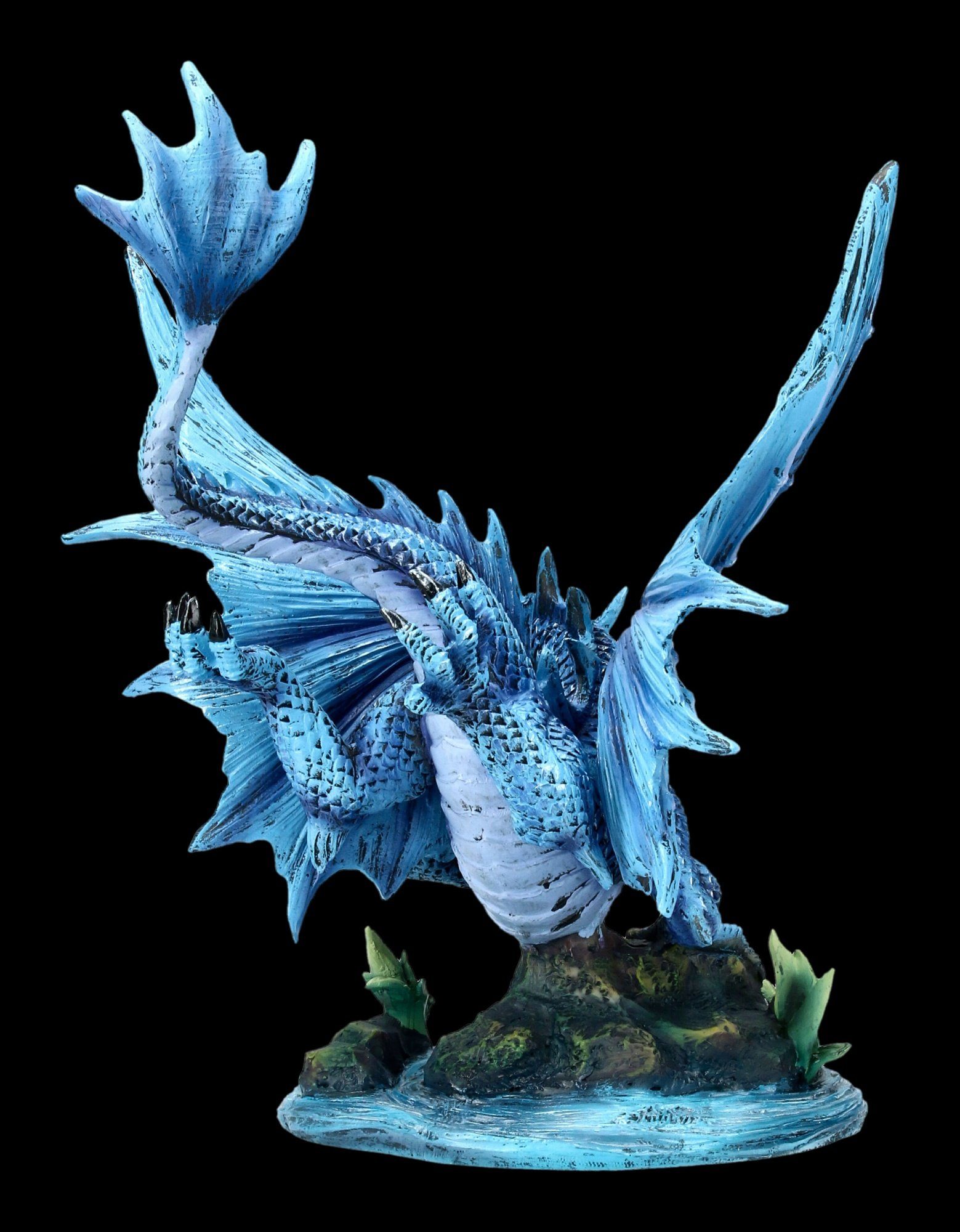 Figuren Shop GmbH Fantasy-Figur Drachen Figur - Adult Water Dragon - Fantasy Dekoration