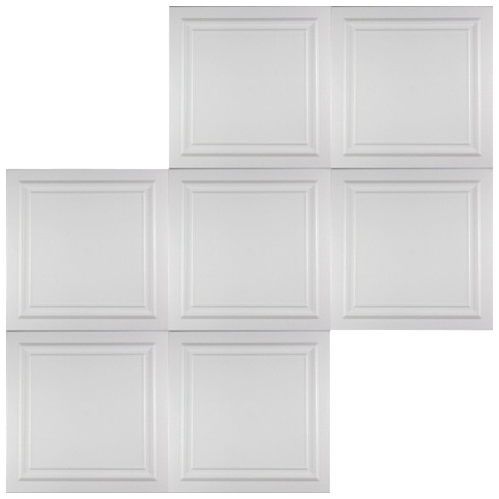 Hexim Wanddekoobjekt NR.24 (Deckenplatten 50x50cm Styroporplatten weiß XPS günstig online kaufen