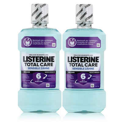 Listerine Mundspülung, Listerine Total Care Sensible Zähne 500ml - Hält ihren Atem frisch (2e
