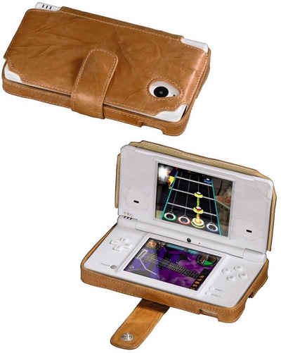 Konsolen-Tasche GRIPIS Leder-Tasche Case Schutz-Hülle Etui Bag, Konsolen-Aufbewahrung Agenda passend für Nintendo DSi Konsole