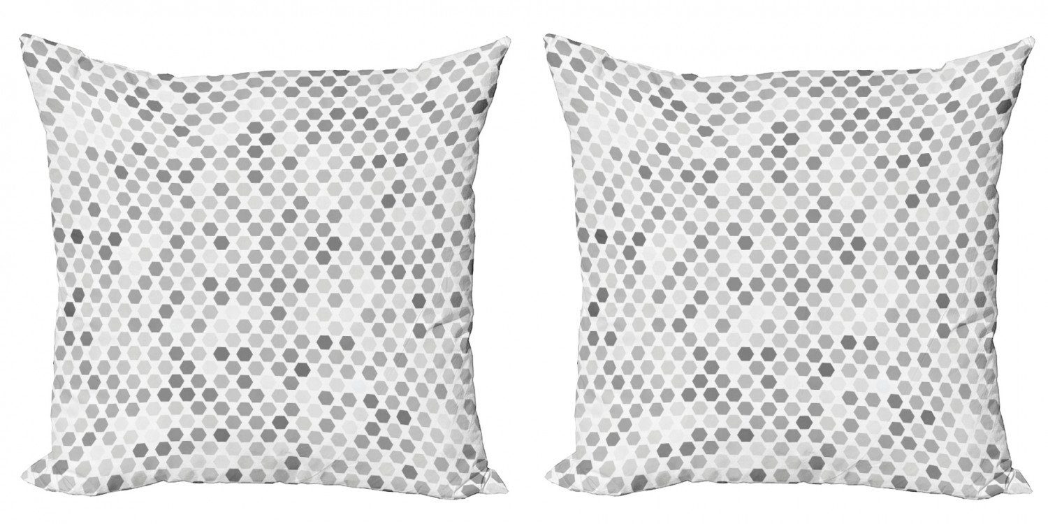 Kissenbezüge Modern Accent Doppelseitiger Digitaldruck, Abakuhaus (2 Stück), Geometrisch Zig Zag Hexagon