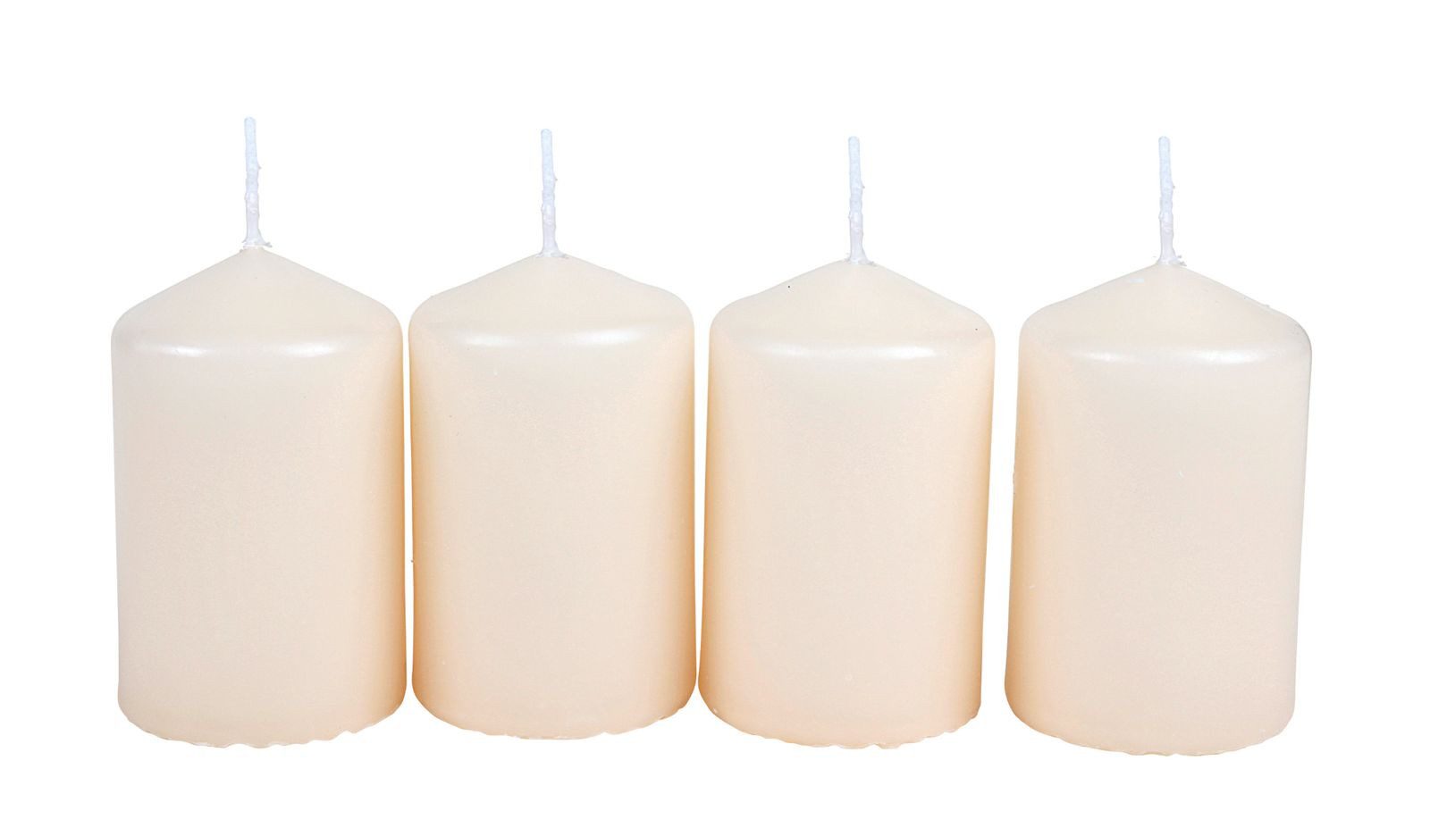 BURI Adventskerze 4er-Set Adventskranzkerzen 50x80mm champagner Weihnachtskerze Stumpen (4-tlg). € 5,99, (€ 5,99 pro 1 Stk).