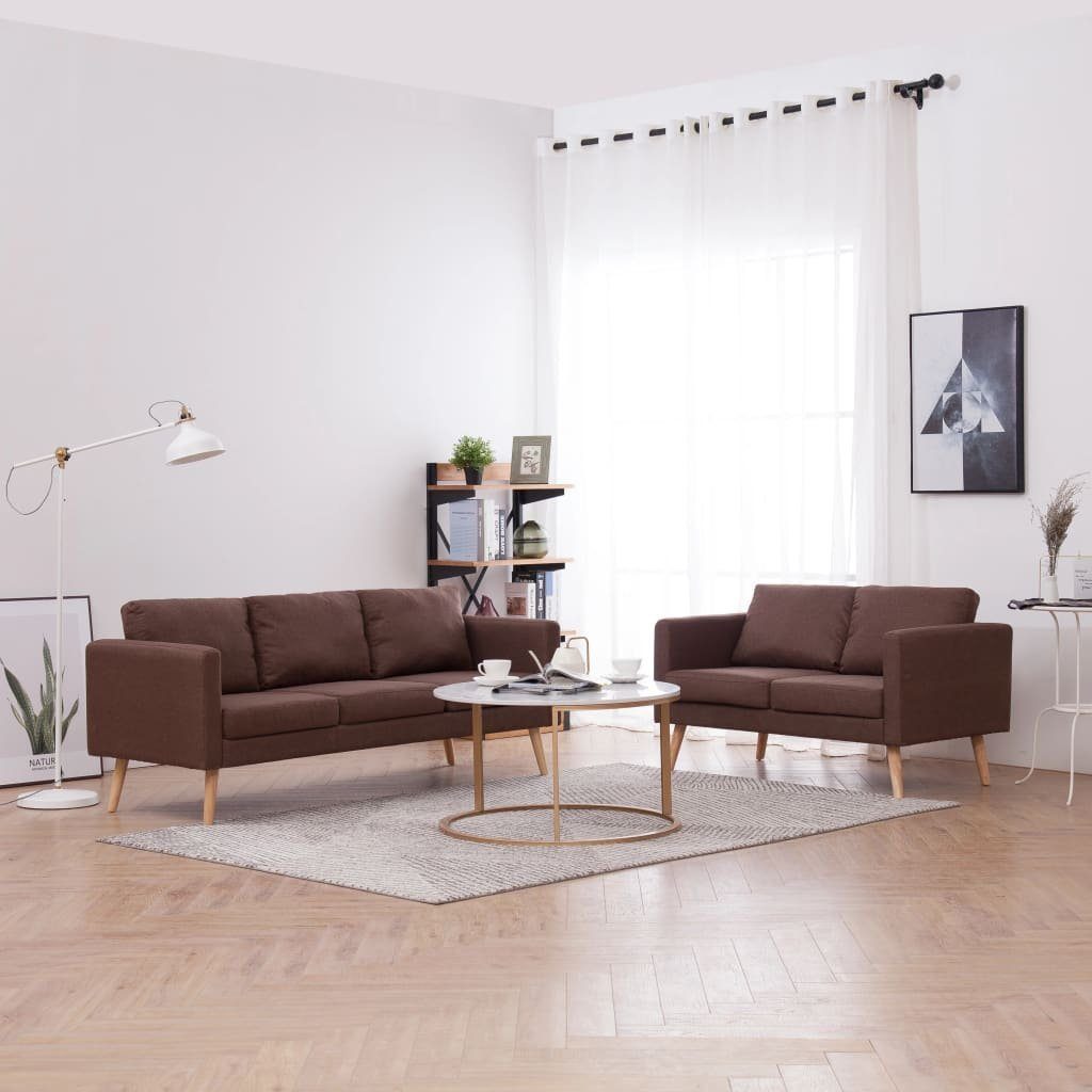 vidaXL 3-Sitzer Sofa Set 2-Sitzer und 3-Sitzer Stoff