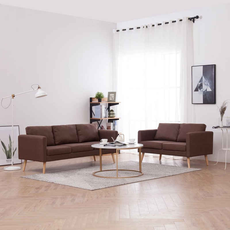 vidaXL 3-Sitzer Sofa Set 2-Sitzer und 3-Sitzer Stoff