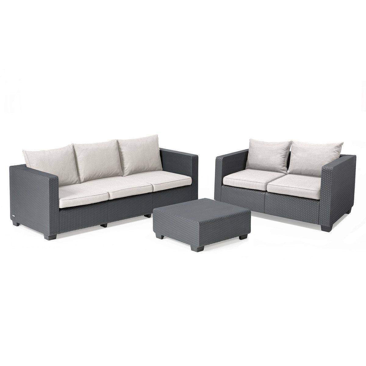 Keter Gartenlounge-Set Allibert Salta Gartenmöbel Set Rattanoptik Gartenlounge wetterfest