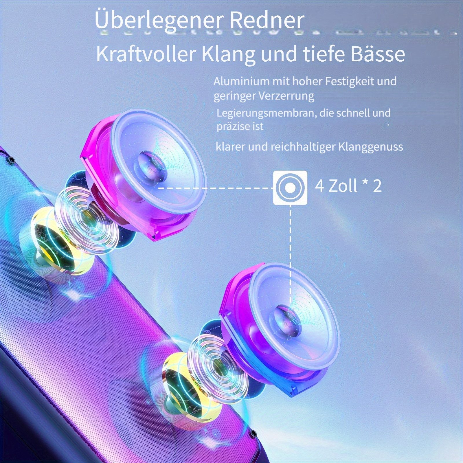 JYX Party Tragbare Bluetooth-Lautsprecher (für Holiday Party)