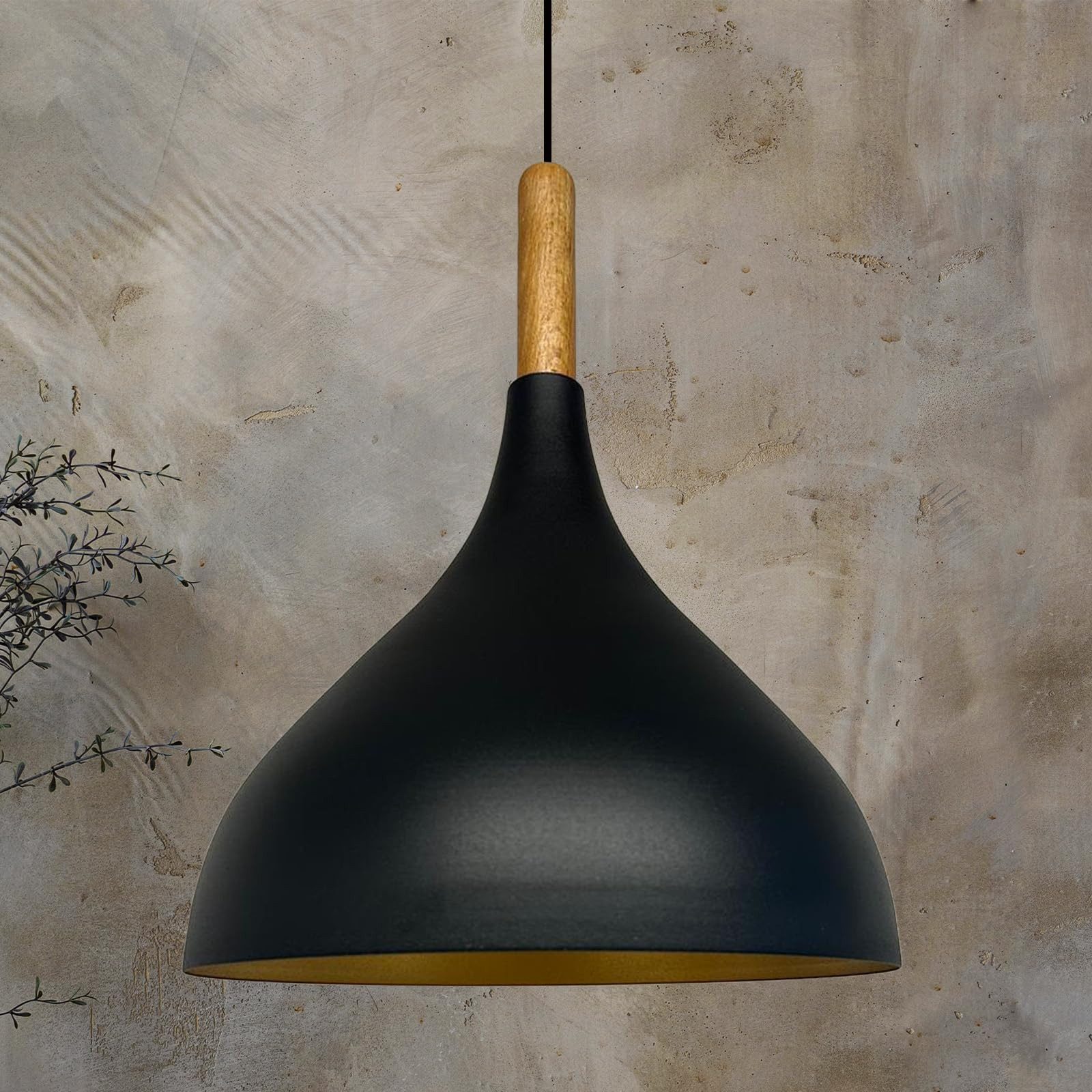 Bamyum Pendelleuchte Adash Pendelleuchte Schwarz, 1 günstig online kaufen