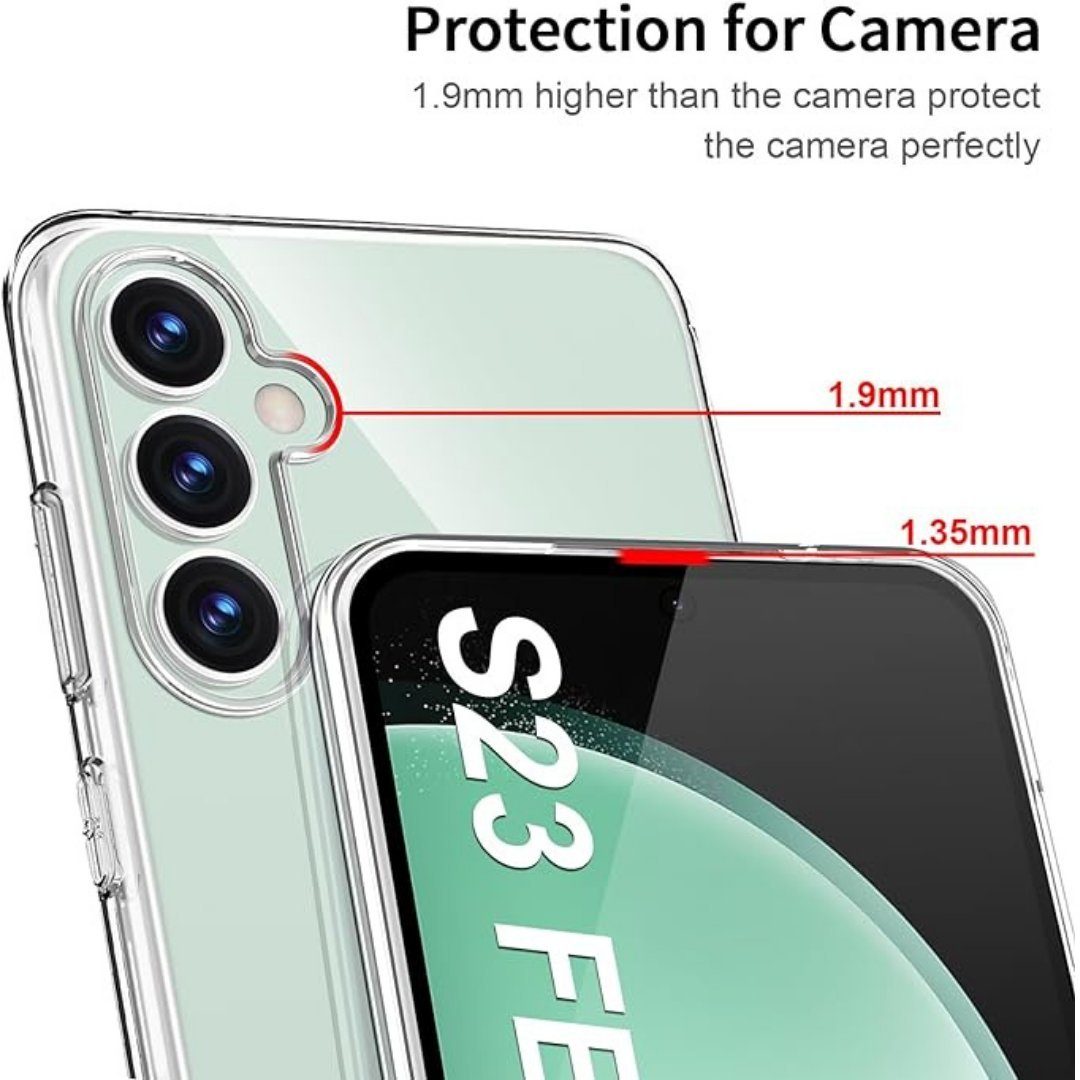 SmartUP Smartphone-Hülle + 2X Schutzglas für Samsung Galaxy S23 FE 5G Panzerfolie Display Case 6,4, kompletter Rundumschutz – Bild 2 von 5