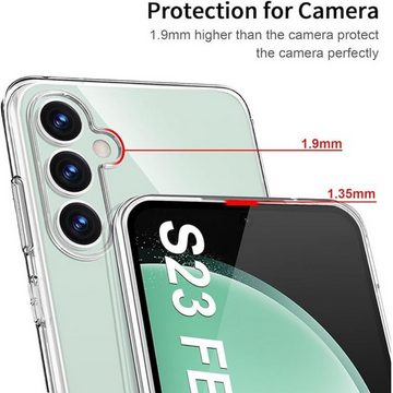 SmartUP Smartphone-Hülle Hülle + 2X Schutzglas für Samsung Galaxy S23 FE 5G Panzerfolie Case 9H
