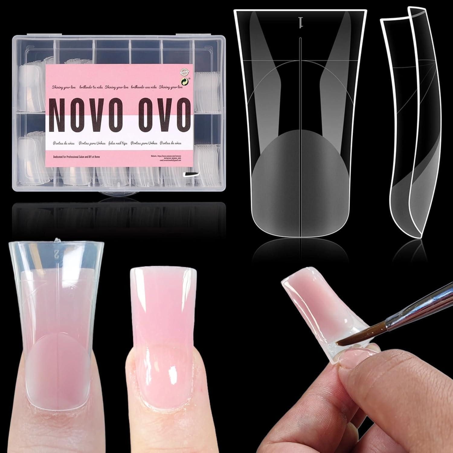 LuxusKollektion Nageldesign Zubehör Nail Formen Poly Gel French Tip Acryl 240 Duck nails Dual Form EU