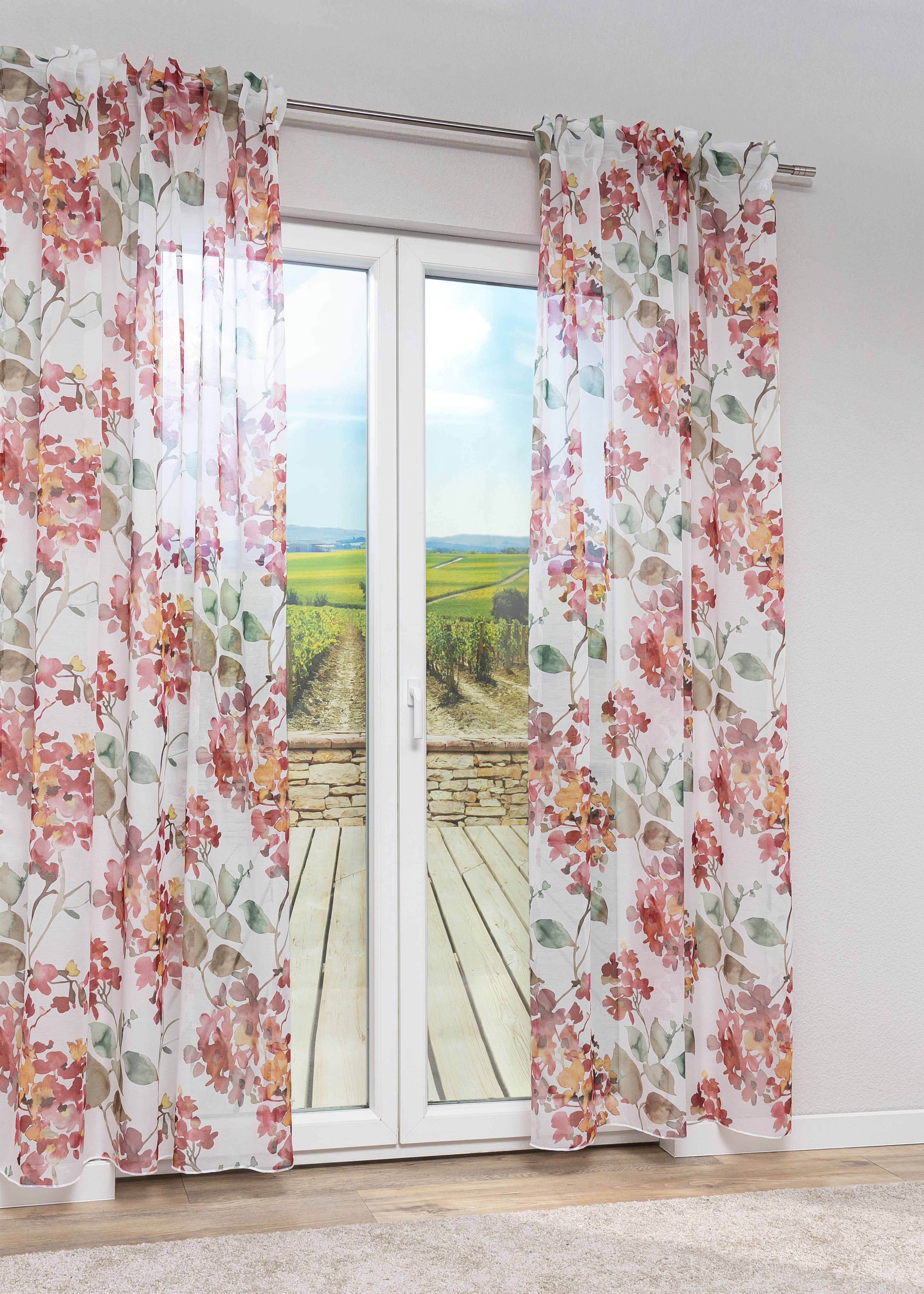 LYSEL® Vorhang Zugbandschal Maloca (1 St), transparent, HxB 245x140cm