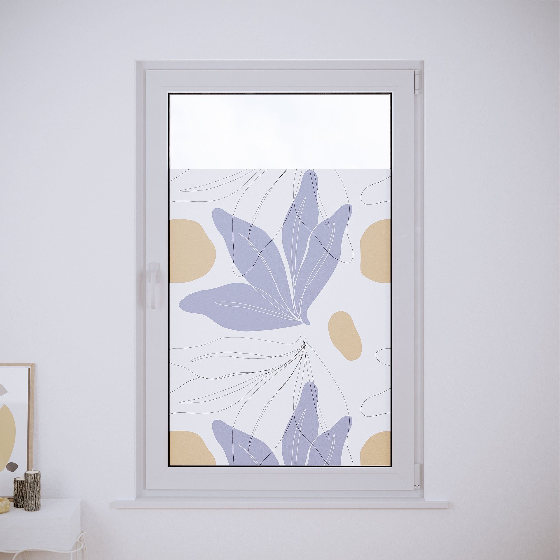 Lichtblick Fensterfolie selbstklebend, Sichtschutz, Stripy Boho Drop - Weiß  online kaufen bei Netto