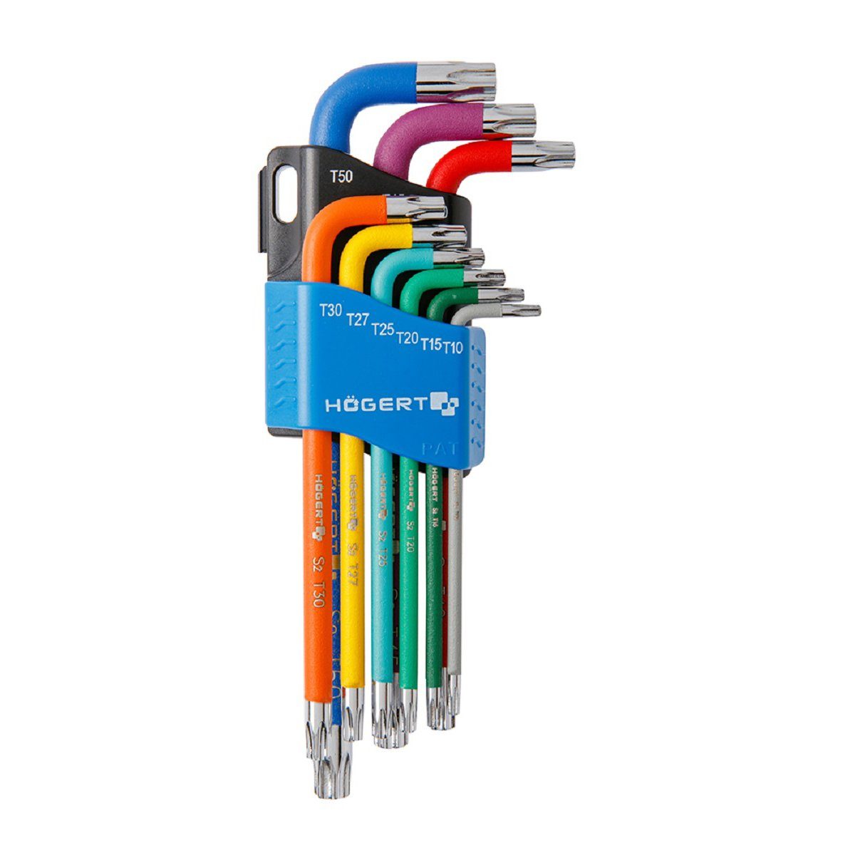 Högert Torx-Schlüsselsatz TX farbcodiert, 9-tlg