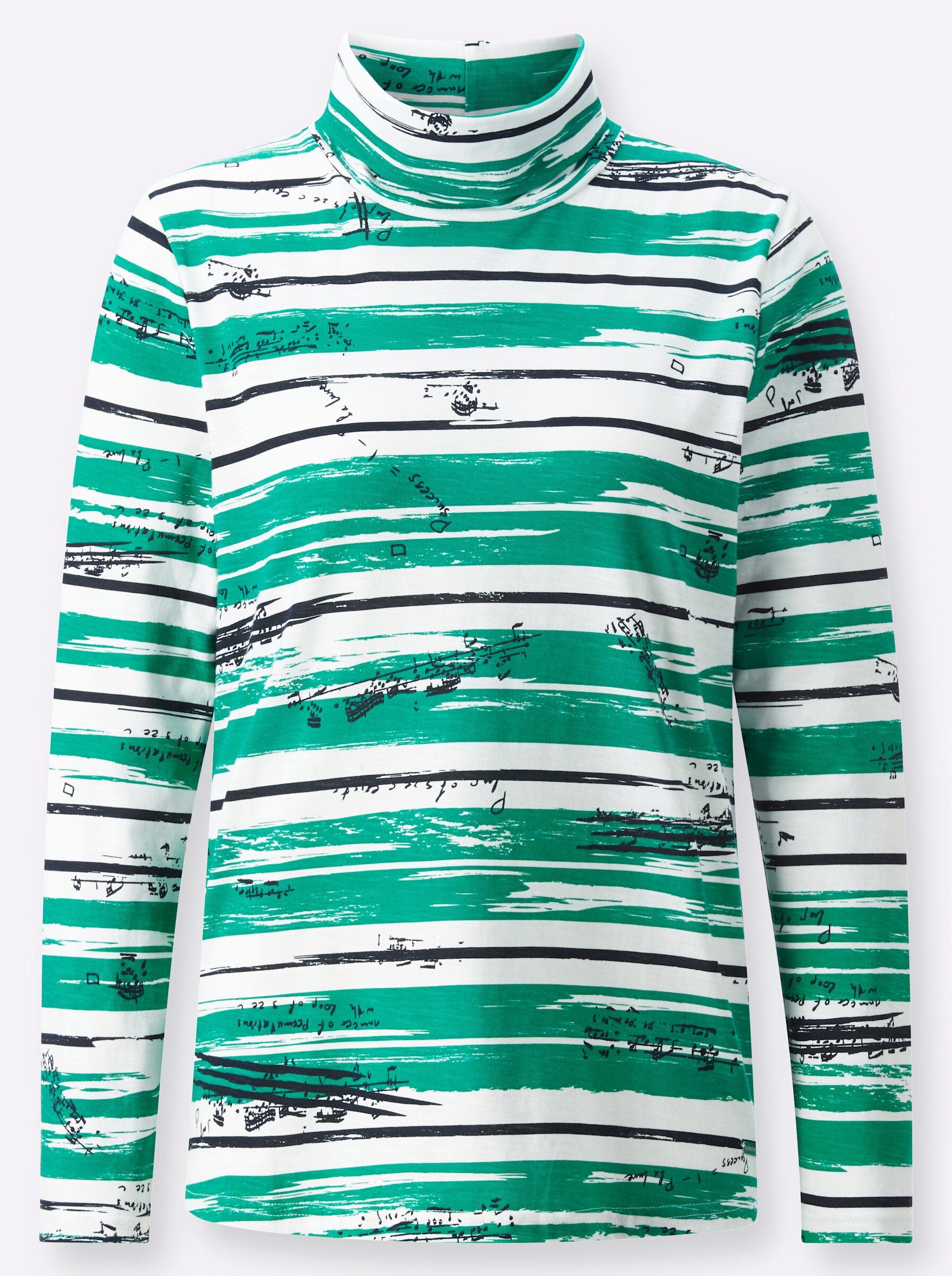 WITT WEIDEN T-Shirt smaragd-marine-bedruckt