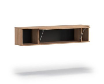 Beautysofa TV-Schrank Querty (inklusive Scharniertür,Hängeschrank, Breite 135 cm) für Wandmontage, RTV / Hängeregal für Wohnzimmer